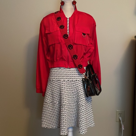 Sharagano fit and flare midi dress - size 4P - Picture 3 of 12